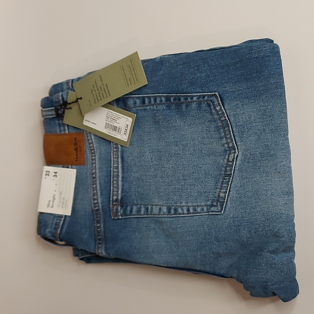 Men's Slim Straight Fit Jeans, 33x34 - New